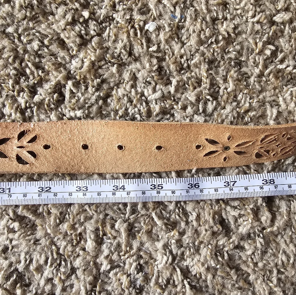 Fossil leather floral golden bohemian chic‎ belt